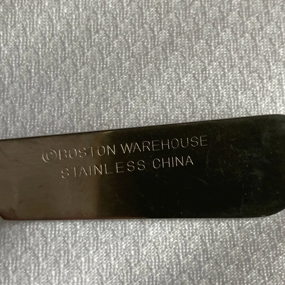 Boston Warehouse stainless China Christmas butter knives